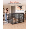 image:imageVEVOR Dog Crate Furniture 42 Inch Heavy Duty Dog Kennel Furniture Indoor for Small amp Medium Dogs Steel Decorative Pet Cage House End Table with 3 Doors Detachable Tray amp EscapeProof Locks Black640L x 330W x 408H