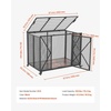 image:imageVEVOR Dog Crate Furniture 42 Inch Heavy Duty Dog Kennel Furniture Indoor for Small amp Medium Dogs Steel Decorative Pet Cage House End Table with 3 Doors Detachable Tray amp EscapeProof Locks Black376L x 234W x 291H