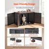 image:imageVEVOR Dog Crate Furniture 42 Inch Heavy Duty Dog Kennel Furniture Indoor for Small amp Medium Dogs Steel Decorative Pet Cage House End Table with 3 Doors Detachable Tray amp EscapeProof Locks Black421L x 274W x 295H