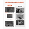 image:imageVEVOR Dog Crate Furniture 42 Inch Heavy Duty Dog Kennel Furniture Indoor for Small amp Medium Dogs Steel Decorative Pet Cage House End Table with 3 Doors Detachable Tray amp EscapeProof Locks Black421L x 274W x 295H
