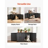 image:imageVEVOR Dog Crate Furniture 42 Inch Heavy Duty Dog Kennel Furniture Indoor for Small amp Medium Dogs Steel Decorative Pet Cage House End Table with 3 Doors Detachable Tray amp EscapeProof Locks Black482L x 287W x 295H