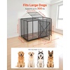 image:imageVEVOR Dog Crate Furniture 42 Inch Heavy Duty Dog Kennel Furniture Indoor for Small amp Medium Dogs Steel Decorative Pet Cage House End Table with 3 Doors Detachable Tray amp EscapeProof Locks Black640L x 330W x 408H