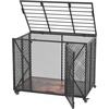 image:imageVEVOR Dog Crate Furniture 42 Inch Heavy Duty Dog Kennel Furniture Indoor for Small amp Medium Dogs Steel Decorative Pet Cage House End Table with 3 Doors Detachable Tray amp EscapeProof Locks Black376L x 234W x 291H