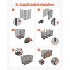 image:imageVEVOR Dog Crate Furniture 42 Inch Heavy Duty Dog Kennel Furniture Indoor for Small amp Medium Dogs Steel Decorative Pet Cage House End Table with 3 Doors Detachable Tray amp EscapeProof Locks Black640L x 330W x 408H