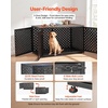 image:imageVEVOR Dog Crate Furniture 42 Inch Heavy Duty Dog Kennel Furniture Indoor for Small amp Medium Dogs Steel Decorative Pet Cage House End Table with 3 Doors Detachable Tray amp EscapeProof Locks Black482L x 287W x 295H