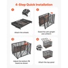 image:imageVEVOR Dog Crate Furniture 42 Inch Heavy Duty Dog Kennel Furniture Indoor for Small amp Medium Dogs Steel Decorative Pet Cage House End Table with 3 Doors Detachable Tray amp EscapeProof Locks Black376L x 234W x 291H