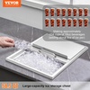 image:imageVEVOR Drop in Ice Chest 24 L x 20 W x 15 H Stainless Steel Ice Cooler Commercial Ice Bin with Hinged Cover 40 qt Outdoor Kitchen Ice Bar DrainPipe and Drain Plug Included for Cold Wine BeerSilver