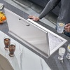 image:imageVEVOR Drop in Ice Chest 24 L x 20 W x 15 H Stainless Steel Ice Cooler Commercial Ice Bin with Hinged Cover 40 qt Outdoor Kitchen Ice Bar DrainPipe and Drain Plug Included for Cold Wine BeerBlack