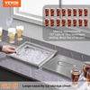 image:imageVEVOR Drop in Ice Chest 24 L x 20 W x 15 H Stainless Steel Ice Cooler Commercial Ice Bin with Hinged Cover 40 qt Outdoor Kitchen Ice Bar DrainPipe and Drain Plug Included for Cold Wine BeerSilver
