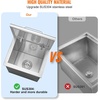 image:imageVEVOR Drop in Ice Chest 24 L x 20 W x 15 H Stainless Steel Ice Cooler Commercial Ice Bin with Hinged Cover 40 qt Outdoor Kitchen Ice Bar DrainPipe and Drain Plug Included for Cold Wine BeerSilver
