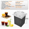 image:imageVEVOR Drop in Ice Chest 24 L x 20 W x 15 H Stainless Steel Ice Cooler Commercial Ice Bin with Hinged Cover 40 qt Outdoor Kitchen Ice Bar DrainPipe and Drain Plug Included for Cold Wine BeerSilver