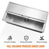 image:imageVEVOR Drop in Ice Chest 24 L x 20 W x 15 H Stainless Steel Ice Cooler Commercial Ice Bin with Hinged Cover 40 qt Outdoor Kitchen Ice Bar DrainPipe and Drain Plug Included for Cold Wine BeerSilver