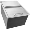 image:imageVEVOR Drop in Ice Chest 24 L x 20 W x 15 H Stainless Steel Ice Cooler Commercial Ice Bin with Hinged Cover 40 qt Outdoor Kitchen Ice Bar DrainPipe and Drain Plug Included for Cold Wine BeerSilver