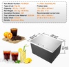 image:imageVEVOR Drop in Ice Chest 24 L x 20 W x 15 H Stainless Steel Ice Cooler Commercial Ice Bin with Hinged Cover 40 qt Outdoor Kitchen Ice Bar DrainPipe and Drain Plug Included for Cold Wine BeerSilver