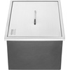 image:imageVEVOR Drop in Ice Chest 24 L x 20 W x 15 H Stainless Steel Ice Cooler Commercial Ice Bin with Hinged Cover 40 qt Outdoor Kitchen Ice Bar DrainPipe and Drain Plug Included for Cold Wine BeerSilver