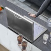 image:imageVEVOR Drop in Ice Chest 24 L x 20 W x 15 H Stainless Steel Ice Cooler Commercial Ice Bin with Hinged Cover 40 qt Outdoor Kitchen Ice Bar DrainPipe and Drain Plug Included for Cold Wine BeerSilverblack