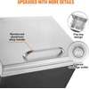 image:imageVEVOR Drop in Ice Chest 24 L x 20 W x 15 H Stainless Steel Ice Cooler Commercial Ice Bin with Hinged Cover 40 qt Outdoor Kitchen Ice Bar DrainPipe and Drain Plug Included for Cold Wine BeerSilver