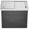 image:imageVEVOR Drop in Ice Chest 24 L x 20 W x 15 H Stainless Steel Ice Cooler Commercial Ice Bin with Hinged Cover 40 qt Outdoor Kitchen Ice Bar DrainPipe and Drain Plug Included for Cold Wine BeerSilver