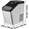 image:imageVEVOR Drop in Ice Chest 24 L x 20 W x 15 H Stainless Steel Ice Cooler Commercial Ice Bin with Hinged Cover 40 qt Outdoor Kitchen Ice Bar DrainPipe and Drain Plug Included for Cold Wine BeerSilver