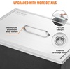image:imageVEVOR Drop in Ice Chest 24 L x 20 W x 15 H Stainless Steel Ice Cooler Commercial Ice Bin with Hinged Cover 40 qt Outdoor Kitchen Ice Bar DrainPipe and Drain Plug Included for Cold Wine BeerSilver