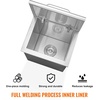 image:imageVEVOR Drop in Ice Chest 24 L x 20 W x 15 H Stainless Steel Ice Cooler Commercial Ice Bin with Hinged Cover 40 qt Outdoor Kitchen Ice Bar DrainPipe and Drain Plug Included for Cold Wine BeerSilver
