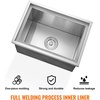 image:imageVEVOR Drop in Ice Chest 24 L x 20 W x 15 H Stainless Steel Ice Cooler Commercial Ice Bin with Hinged Cover 40 qt Outdoor Kitchen Ice Bar DrainPipe and Drain Plug Included for Cold Wine BeerSilver