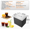 image:imageVEVOR Drop in Ice Chest 24 L x 20 W x 15 H Stainless Steel Ice Cooler Commercial Ice Bin with Hinged Cover 40 qt Outdoor Kitchen Ice Bar DrainPipe and Drain Plug Included for Cold Wine BeerSilver