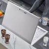 image:imageVEVOR Drop in Ice Chest 24 L x 20 W x 15 H Stainless Steel Ice Cooler Commercial Ice Bin with Hinged Cover 40 qt Outdoor Kitchen Ice Bar DrainPipe and Drain Plug Included for Cold Wine BeerSilver