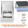 image:imageVEVOR Drop in Ice Chest 24 L x 20 W x 15 H Stainless Steel Ice Cooler Commercial Ice Bin with Hinged Cover 40 qt Outdoor Kitchen Ice Bar DrainPipe and Drain Plug Included for Cold Wine BeerSilver