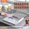 image:imageVEVOR Drop in Ice Chest 24 L x 20 W x 15 H Stainless Steel Ice Cooler Commercial Ice Bin with Hinged Cover 40 qt Outdoor Kitchen Ice Bar DrainPipe and Drain Plug Included for Cold Wine BeerSilver