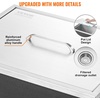 image:imageVEVOR Drop in Ice Chest 24 L x 20 W x 15 H Stainless Steel Ice Cooler Commercial Ice Bin with Hinged Cover 40 qt Outdoor Kitchen Ice Bar DrainPipe and Drain Plug Included for Cold Wine BeerSilver