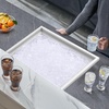 image:imageVEVOR Drop in Ice Chest 24 L x 20 W x 15 H Stainless Steel Ice Cooler Commercial Ice Bin with Hinged Cover 40 qt Outdoor Kitchen Ice Bar DrainPipe and Drain Plug Included for Cold Wine BeerSilver