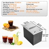 image:imageVEVOR Drop in Ice Chest 24 L x 20 W x 15 H Stainless Steel Ice Cooler Commercial Ice Bin with Hinged Cover 40 qt Outdoor Kitchen Ice Bar DrainPipe and Drain Plug Included for Cold Wine BeerSilver
