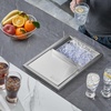 image:imageVEVOR Drop in Ice Chest 24 L x 20 W x 15 H Stainless Steel Ice Cooler Commercial Ice Bin with Hinged Cover 40 qt Outdoor Kitchen Ice Bar DrainPipe and Drain Plug Included for Cold Wine BeerSilver