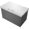 image:imageVEVOR Drop in Ice Chest 24 L x 20 W x 15 H Stainless Steel Ice Cooler Commercial Ice Bin with Hinged Cover 40 qt Outdoor Kitchen Ice Bar DrainPipe and Drain Plug Included for Cold Wine BeerBlack