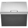 image:imageVEVOR Drop in Ice Chest 24 L x 20 W x 15 H Stainless Steel Ice Cooler Commercial Ice Bin with Hinged Cover 40 qt Outdoor Kitchen Ice Bar DrainPipe and Drain Plug Included for Cold Wine BeerSilverblack