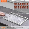 image:imageVEVOR Drop in Ice Chest 24 L x 20 W x 15 H Stainless Steel Ice Cooler Commercial Ice Bin with Hinged Cover 40 qt Outdoor Kitchen Ice Bar DrainPipe and Drain Plug Included for Cold Wine BeerSilver