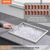 image:imageVEVOR Drop in Ice Chest 24 L x 20 W x 15 H Stainless Steel Ice Cooler Commercial Ice Bin with Hinged Cover 40 qt Outdoor Kitchen Ice Bar DrainPipe and Drain Plug Included for Cold Wine BeerSilver