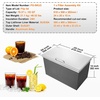 image:imageVEVOR Drop in Ice Chest 24 L x 20 W x 15 H Stainless Steel Ice Cooler Commercial Ice Bin with Hinged Cover 40 qt Outdoor Kitchen Ice Bar DrainPipe and Drain Plug Included for Cold Wine BeerBlack