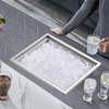 image:imageVEVOR Drop in Ice Chest 24 L x 20 W x 15 H Stainless Steel Ice Cooler Commercial Ice Bin with Hinged Cover 40 qt Outdoor Kitchen Ice Bar DrainPipe and Drain Plug Included for Cold Wine BeerSilver