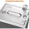 image:imageVEVOR Drop in Ice Chest 24 L x 20 W x 15 H Stainless Steel Ice Cooler Commercial Ice Bin with Hinged Cover 40 qt Outdoor Kitchen Ice Bar DrainPipe and Drain Plug Included for Cold Wine BeerSilver