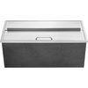image:imageVEVOR Drop in Ice Chest 24 L x 20 W x 15 H Stainless Steel Ice Cooler Commercial Ice Bin with Hinged Cover 40 qt Outdoor Kitchen Ice Bar DrainPipe and Drain Plug Included for Cold Wine BeerSilver