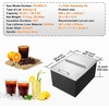image:imageVEVOR Drop in Ice Chest 24 L x 20 W x 15 H Stainless Steel Ice Cooler Commercial Ice Bin with Hinged Cover 40 qt Outdoor Kitchen Ice Bar DrainPipe and Drain Plug Included for Cold Wine BeerSilver