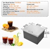 image:imageVEVOR Drop in Ice Chest 24 L x 20 W x 15 H Stainless Steel Ice Cooler Commercial Ice Bin with Hinged Cover 40 qt Outdoor Kitchen Ice Bar DrainPipe and Drain Plug Included for Cold Wine BeerSilverblack