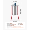 image:imageVEVOR Electric Honey Extractor 48 Frame Stainless Steel Beekeeping Extraction Honeycomb Drum Spinner with Transparent Lid Apiary Centrifuge Equipment with Height Adjustable Stand6 Frame