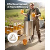 image:imageVEVOR Electric Honey Extractor 48 Frame Stainless Steel Beekeeping Extraction Honeycomb Drum Spinner with Transparent Lid Apiary Centrifuge Equipment with Height Adjustable Stand3 Frame
