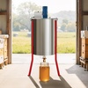 image:imageVEVOR Electric Honey Extractor 48 Frame Stainless Steel Beekeeping Extraction Honeycomb Drum Spinner with Transparent Lid Apiary Centrifuge Equipment with Height Adjustable Stand6 Frame