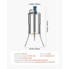 image:imageVEVOR Electric Honey Extractor 48 Frame Stainless Steel Beekeeping Extraction Honeycomb Drum Spinner with Transparent Lid Apiary Centrifuge Equipment with Height Adjustable Stand3 Frame