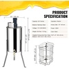 image:imageVEVOR Electric Honey Extractor 48 Frame Stainless Steel Beekeeping Extraction Honeycomb Drum Spinner with Transparent Lid Apiary Centrifuge Equipment with Height Adjustable Stand4 Frame Rack2 Deep Frames