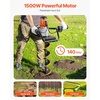 image:imageVEVOR Electric Post Hole Digger 571 in Auger Bit with 1500W Powerful Motor 140 RPM Alloy Steel Earth Auger Drill Bit with 1024 in Extension Rod for Post Hole Digging Drilling amp Tree Planting